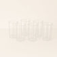 Transparent reusable plastic tumblers ideal for cocktails and beverages