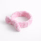 Soft plush hair holding band for spa and daily skincare use