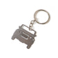 Premium metal jeep car shape keychain with secure ring