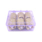 Group of six glitter LED tealight candles perfect for festive décor and mood lighting