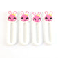 Pull handles mounted on cabinet doors using self stick push pull helper set