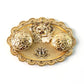 Premium handcrafted Ganesh embossed kumkum chopra with lotus motif and dual holders