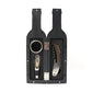 Compact wine tool kit stored in elegant bottle-shaped case
