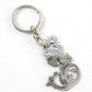 Engraved Lord Krishna face keyring in metal
