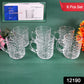 Ergonomic handle on a transparent glass mug, ideal for comfortable grip.