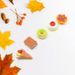 Kids' hands holding a selection of the fun 3D fast food erasers.