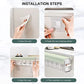 Detailed view of the pull-out handle on the wall mount drawer organizer for easy access.