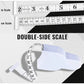 Detailed view of the durable plastic case of the retractable fitness tape.