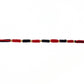 Red and black thread Rakhi with detailed craftsmanship