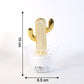 LED flameless cactus candles glowing warmly in crystal-effect holders
