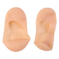 Close-up image showing soft silicone gel socks for cracked heel relief
