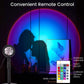 Detailed view of the adjustable head and stable base of the LED sunset lamp.