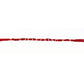 Red mauli rakhi with decorative beads and golden details
