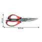 Kitchen scissors slicing fresh vegetables smoothly