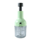 Kitchen food chopper with manual push mechanism