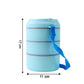 Compact insulated tiffin box with adjustable carrying strap