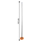 Spin mop handle and detailed microfiber round head close-up