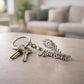 lightweight peepal leaf keyring for everyday keys