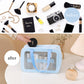 3-piece travel toiletry bag set zipped and ready to use