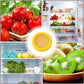 Durable yellow veggie storage container, an eco-friendly reusable solution.