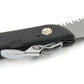 The compact folding handsaw with its protective sheath, easy to carry for camping.