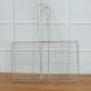 Heavy-duty stainless steel grill basket suitable for camping and picnics