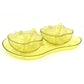 Apple tray for serving various foods and snacks.