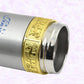 A chilled stainless steel water bottle with condensation, indicating its ability to keep drinks cold.