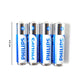 Pack of 4 alkaline AAA batteries for reliable power in household electronics