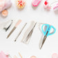 Compact PU leather travel case securely holding the professional manicure tools.