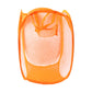 Rectangular foldable laundry hamper made from breathable mesh fabric