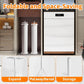 Rotating clothes drying rack in functional use