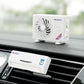 Side view of car air freshener highlighting solar panel for energy