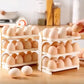 Side view of the Tidy Table foldable egg tray, highlighting its sturdy design.