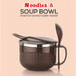 Close-up showing BPA-free outer shell of Home Chef insulated lunch bowl 650ml.