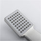 Side view of the durable plastic high pressure shower head.
