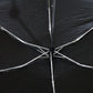 Ergonomic handle of the DrizzlePro foldable umbrella, designed for comfortable grip.