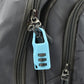 The small 3-digit lock open, showing its internal mechanism.