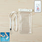 Beach ready white waterproof phone bag with lanyard for easy carrying