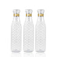 Detail shot of the diamond pattern on a child's water bottle, spill-proof lid visible.