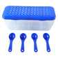 Multipurpose 4-section container with its transparent lid closed, showcasing compact design.