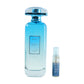 Side angle view of the Aqua Perfume bottle