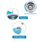 Close-up of the Ganesh spin mop's bigger wheels, ensuring smooth movement.