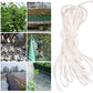 Detailed close-up of the sturdy, braided nylon clothesline providing strong support.