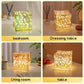 Decorative floral LED cube lamp illuminating bedroom ambience