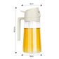 Leak-proof glass oil spray and pour dispenser
