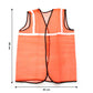 Orange Safety Jacket displayed on a mannequin, demonstrating its comfortable unisex fit.