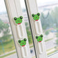 Ergonomic self stick push pull helper grip shown on sliding glass window