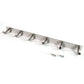 Installation hardware including screws and plugs for stainless steel hook rack