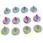 Transparent wall hooks holding small items like towels or utensils in a home setting.